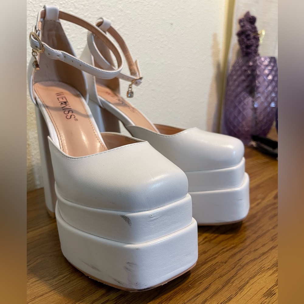 Square Toe Platform Heels - image 5